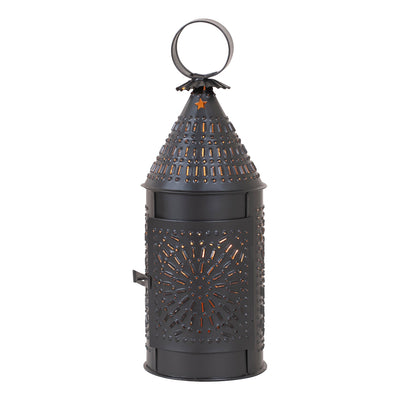 Accent LightingBaker's Punched Tin Electric Lantern — Smokey BlackAccent LightingBase: E12Saving Shepherd