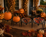 AccentWROUGHT IRON SPIDER - Halloween Pumpkin Fall Mum & Candy Dish HolderAmish Blacksmithcountry accentsSaving Shepherd