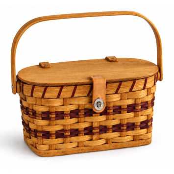 Basket HandbagLarge Wood-Splint Purse with Swinging Handle | Amish HandwovenAmish-HandwovenbasketsSaving Shepherd