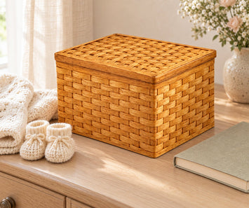 Basket Storage ChestBaby Chest with Lid | Amish HandwovenAmerican-HandcraftedAmish-HandwovenSaving Shepherd
