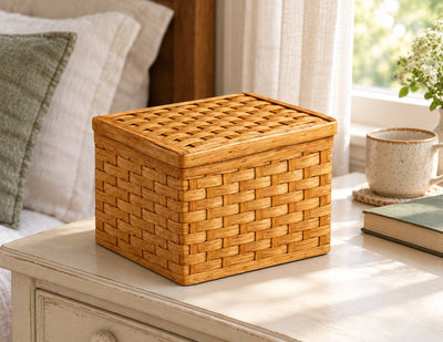 Basket Storage ChestMini Chest with Lid | Amish HandwovenAmerican-HandcraftedAmish-HandwovenSaving Shepherd