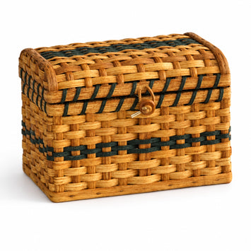 Basket Storage ChestSmall Chest with Waterfall Lid | Amish HandwovenAmerican-HandcraftedAmish-HandwovenSaving Shepherd