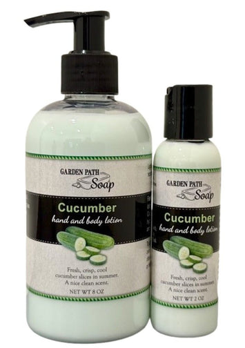 Bath & BodyCUCUMBER HAND & BODY LOTION - Lightweight Cooling All Natural Moisturizerbody lotioncucumberSaving Shepherd