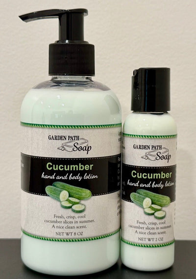 Bath & BodyCUCUMBER HAND & BODY LOTION - Lightweight Cooling All Natural Moisturizerbody lotioncucumberSaving Shepherd