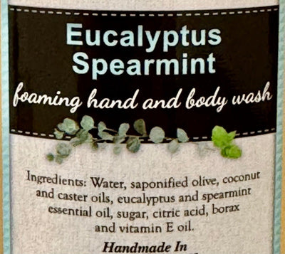 Bath & BodyEUCALYPTUS SPEARMINT FOAMING HAND & BODY WASH - Crisp Uplifting Refreshing Cleanserbodybody washSaving Shepherd