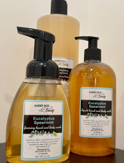 Bath & BodyEUCALYPTUS SPEARMINT FOAMING HAND & BODY WASH - Crisp Uplifting Refreshing Cleanserbodybody washSaving Shepherd