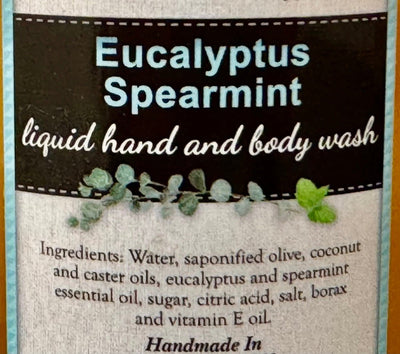 Bath & BodyEUCALYPTUS SPEARMINT LIQUID HAND & BODY WASH - Refreshing & Invigorating Cleanser 18 ozbodybody washSaving Shepherd