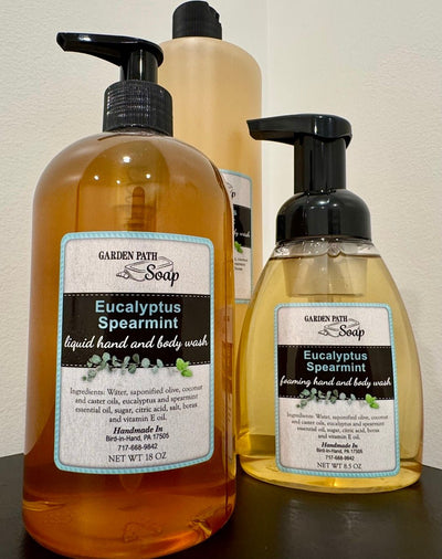 Bath & BodyEUCALYPTUS SPEARMINT LIQUID HAND & BODY WASH - Refreshing & Invigorating Cleanser 18 ozbodybody washSaving Shepherd