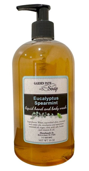 Bath & BodyEUCALYPTUS SPEARMINT LIQUID HAND & BODY WASH - Refreshing & Invigorating Cleanser 18 ozbodybody washSaving Shepherd