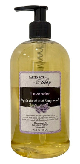 Bath & BodyLAVENDER LIQUID HAND & BODY WASH - Gentle Calming Soap Cleanser 18 ozbodybody washSaving Shepherd