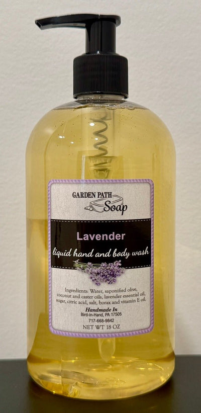 Bath & BodyLAVENDER LIQUID HAND & BODY WASH - Gentle Calming Soap Cleanser 18 ozbodybody washSaving Shepherd