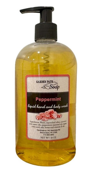 Bath & BodyPEPPERMINT LIQUID HAND & BODY WASH - Refreshing & Invigorating Natural Cleansergeneral healthhand soapSaving Shepherd