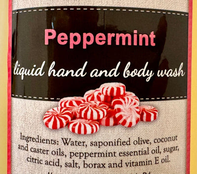 Bath & BodyPEPPERMINT LIQUID HAND & BODY WASH - Refreshing & Invigorating Natural Cleansergeneral healthhand soapSaving Shepherd