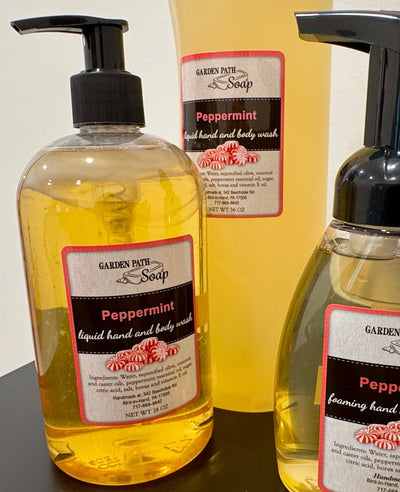 Bath & BodyPEPPERMINT LIQUID HAND & BODY WASH - Refreshing & Invigorating Natural Cleansergeneral healthhand soapSaving Shepherd