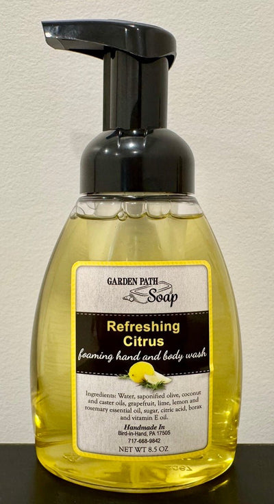 Bath & BodyREFRESHING CITRUS FOAMING HAND & BODY WASH - Amish Handcrafted Uplifting Gentle Cleanserbodybody washSaving Shepherd