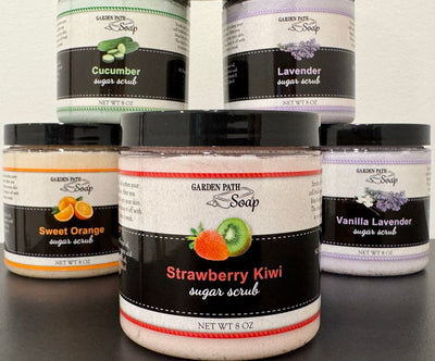 Bath & BodySTRAWBERRY KIWI SUGAR SCRUB - Amish Handcrafted Fruity Exfoliating Moisturizerbody scrubgeneral healthSaving Shepherd