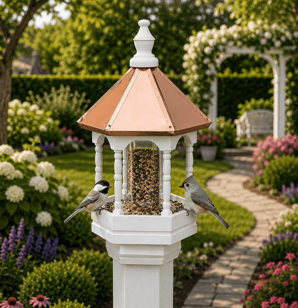 Bird Feeder22” COPPER TOP BIRD FEEDER - Gazebo with Spindlesbirdbird feederSaving Shepherd