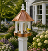 Bird Feeder24” COPPER TOP BIRD FEEDER - Amish Handmade 16” Round Post Mountbirdbird feederSaving Shepherd