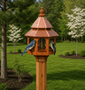 Bird Feeder27” DOUBLE TIER COPPER TOP BIRD FEEDER - Large Natural Cedar Seed Gazebobirdbird feederSaving Shepherd