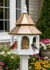 Bird Feeder27” LARGE COPPER TOP BIRD FEEDER - 2 Tier Amish Handmade Post Mount Gazebobirdbird feederSaving Shepherd