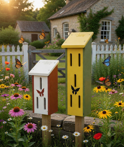 Bird HouseLARGE BUTTERFLY HOUSE - Amish Handmade Deluxe Custom Recycled Poly Gardenbirdbird feederSaving Shepherd