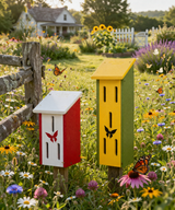 Bird HouseLARGE BUTTERFLY HOUSE - Amish Handmade Deluxe Custom Recycled Poly Gardenbirdbird feederSaving Shepherd