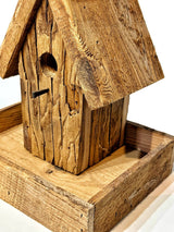 BIRDHOUSE PLANTER - Wrought Iron & Mushroom Wood Bird Condo Plant BasketSaving Shepherd