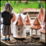 Birdhouse10 ROOM PATINA COPPER TOP BIRDHOUSE - 26" Cedar Bird Condominiumbirdbird houseSaving Shepherd