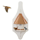 Birdhouse24" Wall Mounted Wren House with Copper Roof | Amish Handmade Poly Birdhousebirdbird houseSaving Shepherd
