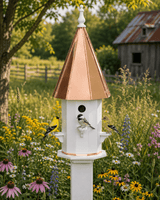 Birdhouse4 ROOM 34" BIRDHOUSE - Large Azek Vinyl Condo with Copper Steeple Roofbirdbird houseSaving Shepherd