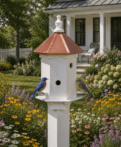 Birdhouse4 ROOM BIRDHOUSE CONDO - 24" Copper Roof Bird Housebirdbird houseSaving Shepherd