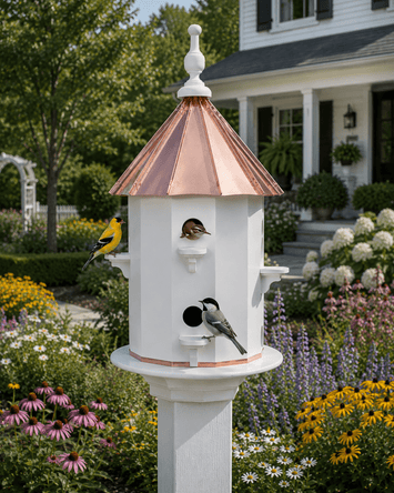 Birdhouse6 ROOM COPPER & VINYL BIRDHOUSE - Large 30