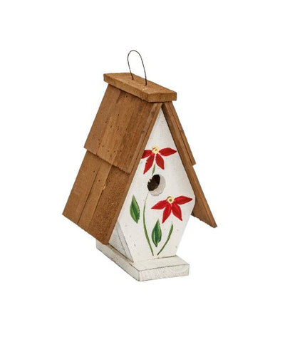 BirdhouseA - Frame Birdhouse with Shingled Roof Flowers – USA HandcraftedhandmadeSaving Shepherd