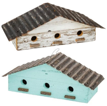 BirdhouseBIRDIE INN BIRDHOUSE – 3 Room Bird Hotel Repurposed Wood & MetalhandmadeSaving Shepherd
