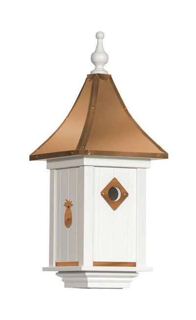 BirdhouseCASTLE BIRDHOUSE - Copper Top with Choice of Decorative Emblem & Weathervanebirdbird houseSaving Shepherd