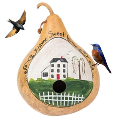 Birdhouse"HOME SWEET HOME" GOURD BIRDHOUSE - Amish Hand Painted Country FarmhouseSaving Shepherd