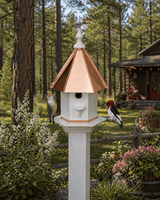BirdhouseWOODPECKER BIRDHOUSE - Azek Poly Vinyl & Copper Roof Bird Housebirdbird houseSaving Shepherd