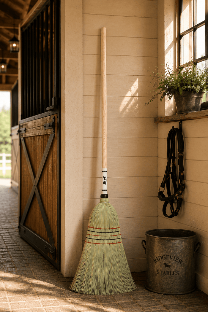 BroomAUTHENTIC AMISH BARN BROOM - Extra Heavy Duty Corn Straw & Solid HardwoodbroomSaving Shepherd