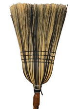 BroomAUTHENTIC AMISH MULTI COLOR BROOM - Heavy Duty Corn Straw & Solid Hardwoodbroomcountry accentSaving Shepherd
