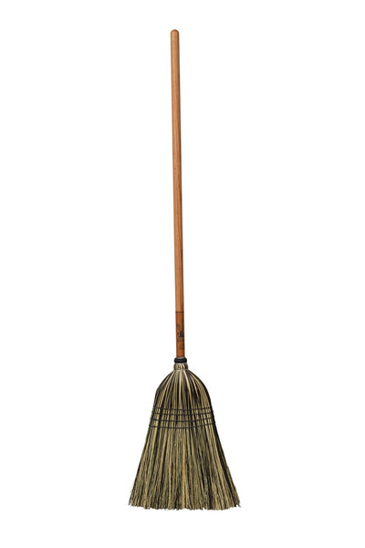 BroomAUTHENTIC AMISH MULTI COLOR BROOM - Heavy Duty Corn Straw & Solid Hardwoodbroomcountry accentSaving Shepherd