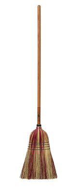 BroomAUTHENTIC AMISH MULTI COLOR BROOM - Heavy Duty Corn Straw & Solid Hardwoodbroomcountry accentSaving Shepherd