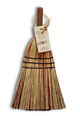 BroomAUTHENTIC DELUXE MULTI - COLORED WHISK BROOM - Amish Corn Straw Hand Brush & HandlebroomSaving Shepherd