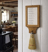 BroomCAKE TESTER & PLAQUE - Natural Corn Straw Test Broom with Amish Poem Hangerbroomcountry accentSaving Shepherd