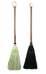 BroomFIREPLACE HEARTH BROOM - Black & Natural Amish Long Handle Handle BrushAmishbroomSaving Shepherd
