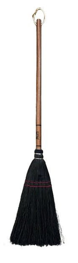 BroomFIREPLACE HEARTH BROOM - Black & Natural Amish Long Handle Handle BrushAmishbroomSaving Shepherd