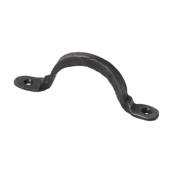 4-Inch Rounded Wrought Iron Cabinet Pull Handles - Set of 3