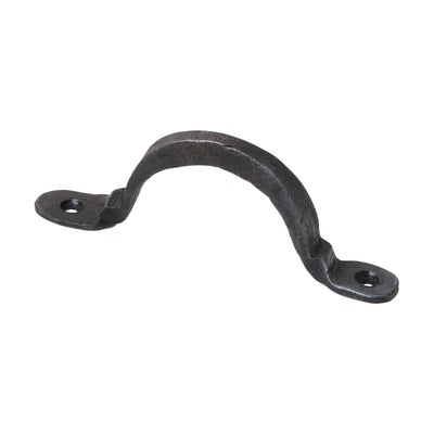 4-Inch Rounded Wrought Iron Cabinet Pull Handles - Set of 3