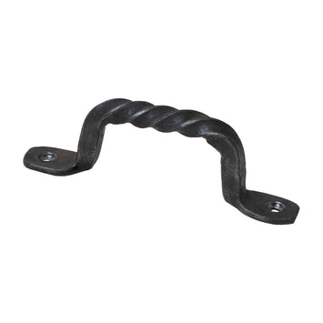 4-Inch Twisted Wrought Iron Cabinet Pull Handles - Set of 6