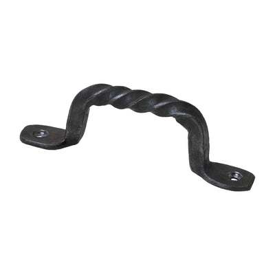 4-Inch Twisted Wrought Iron Cabinet Pull Handles - Set of 6