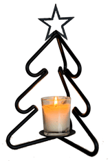 Candle Holders & Accessories3 - D CHRISTMAS TREE - Wrought Iron Tea Candle Stand Holiday Decor HolderAmish BlacksmithcaddySaving Shepherd